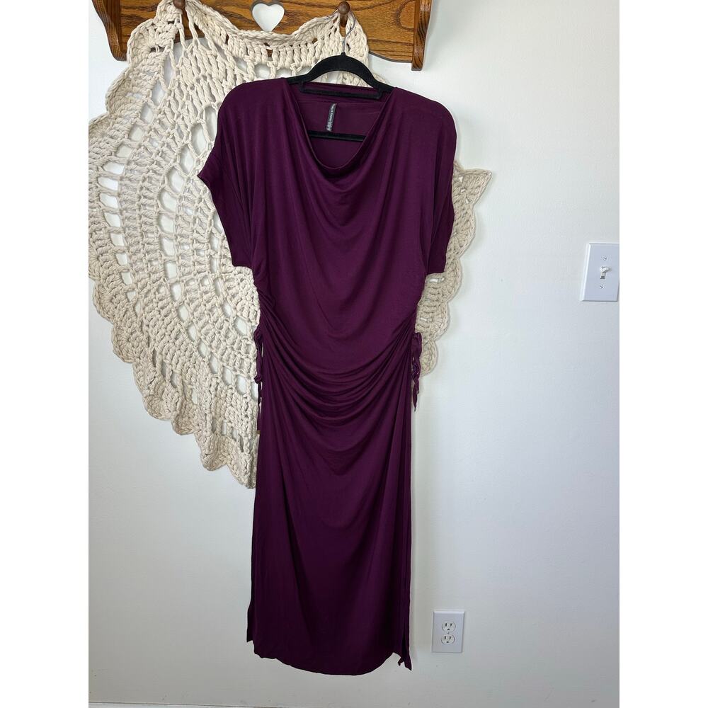 Victoria’s Secret 2010s Eggplant Purple Ruched Bodycon Maxi Dress Large